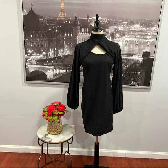 Good Luck Gem Black Twofer Shrug Dress - Size Medium- New With Tag- Reemoly - Picture 12 of 15